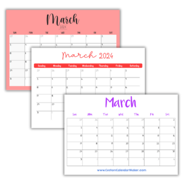 Next month calendars