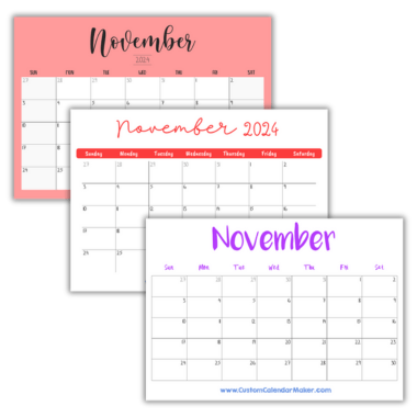 Next month calendars